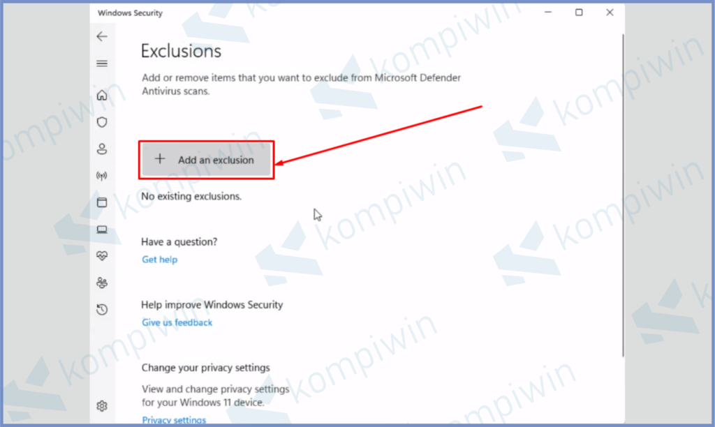 6 Add An Exclusions - Cara Memperbaiki Antimalware Service Executable High