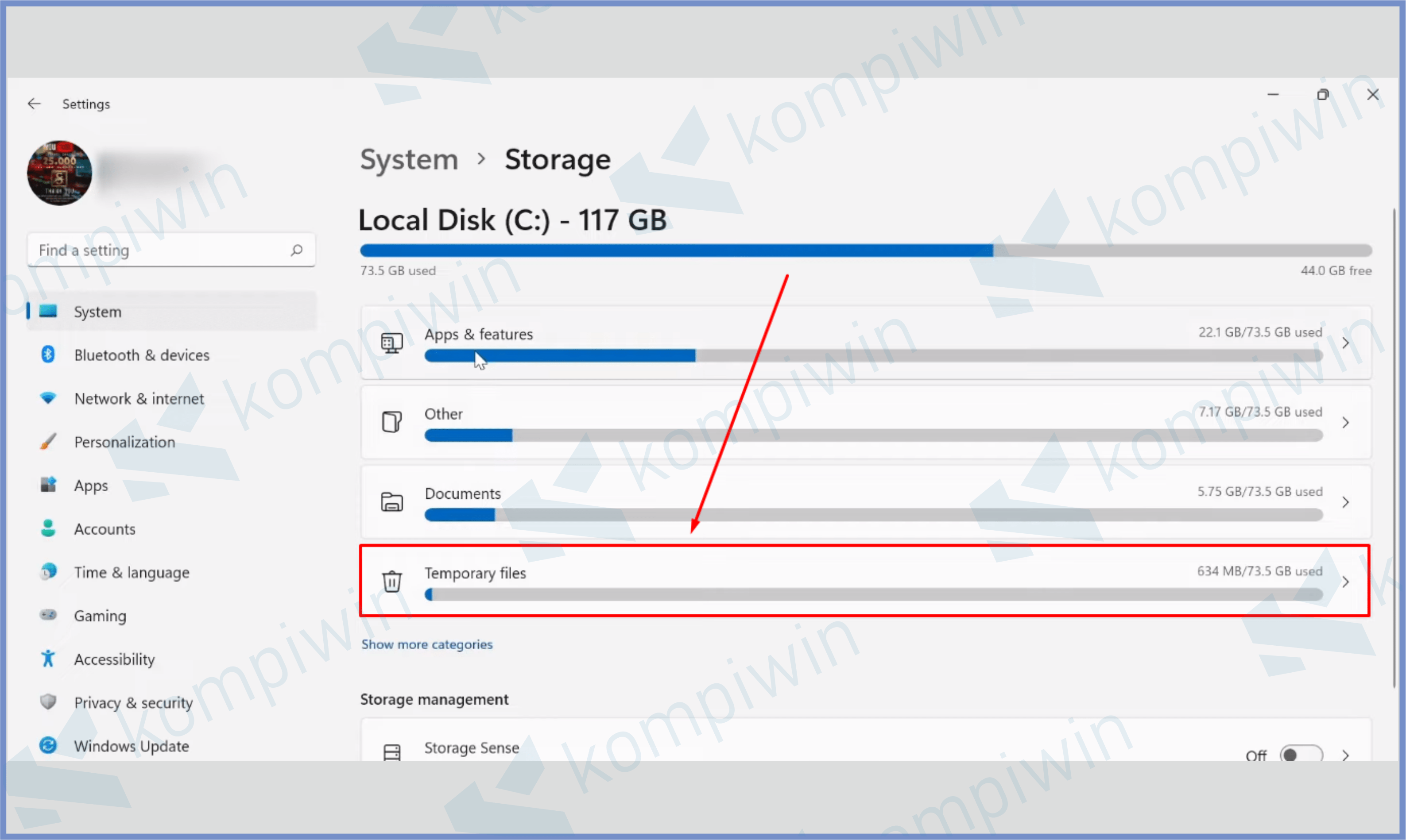 Klik Temporary File